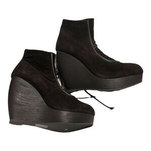 Max Studio Boots Suede‎ Brown Wedge Platform Size 10